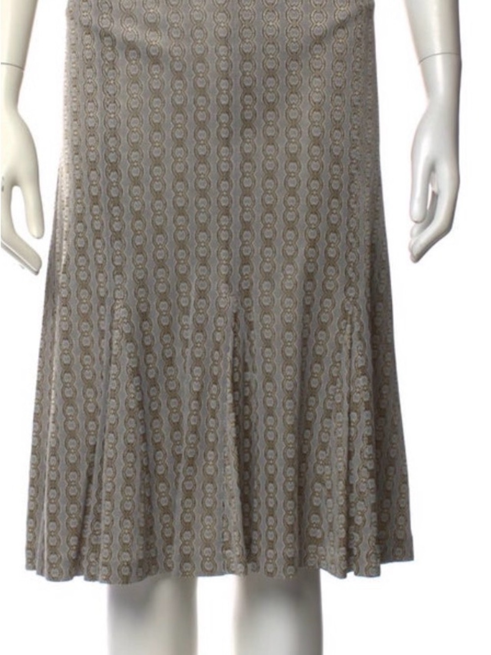 Tory Burch Women's Gray Patterned Skirt